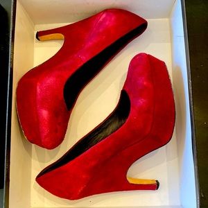 Dolce Vita Burgundy suede platforms